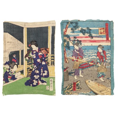 Lot 815 - Utagawa Yoshimura 歌川 芳邨 (Japanese, 1846-1887?) and Utagawa Kunisada 歌川 国貞 (1786-1865)