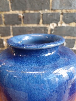 Lot 75 - A Chinese Yixing flambé-glazed vase, 19th century, signed Ge Mingxiang