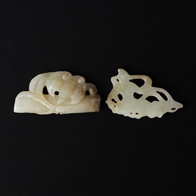Lot 536 - Two Chinese jade carvings, Qing dynasty, 19th century