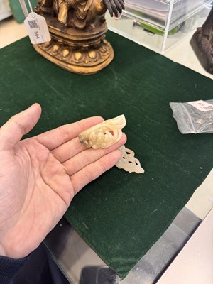 Lot 536 - Two Chinese jade carvings, Qing dynasty, 19th century