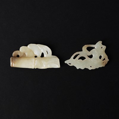 Lot 536 - Two Chinese jade carvings, Qing dynasty, 19th century