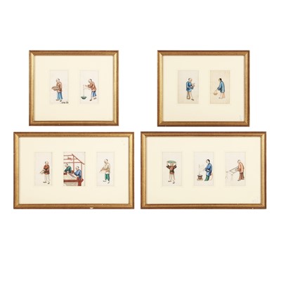 Lot 718 - A group of Chinese pith paper 'silk production' paintings, Qing dynasty, 19th century