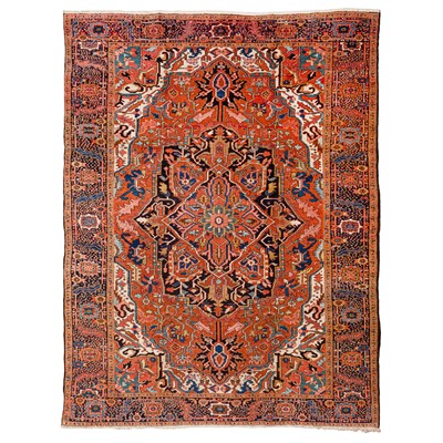 Lot 99 - An antique Heriz carpet, north-west Persia