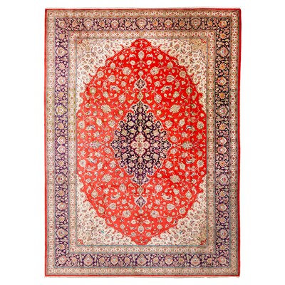 Lot 103 - An extremely fine, signed silk Qum carpet, central Persia