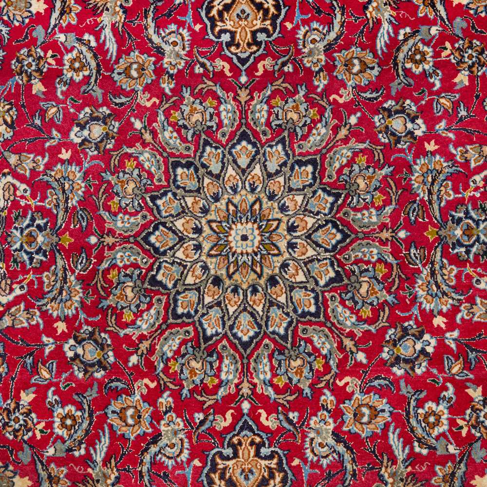 Lot 73 - An extremely fine part silk Isfahan rug,