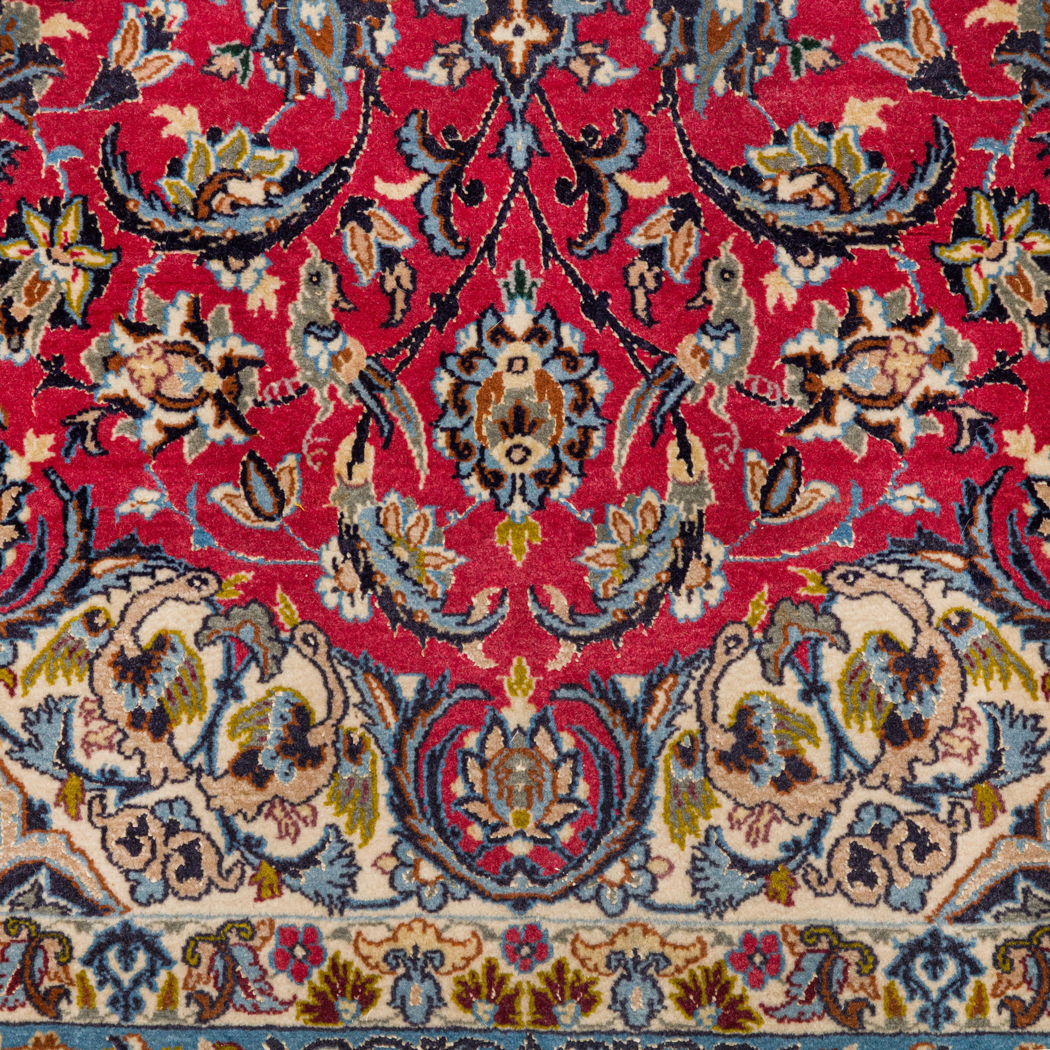 Lot 73 - An extremely fine part silk Isfahan rug,