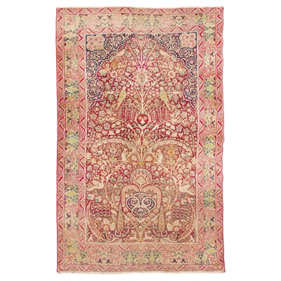 Lot 40 - An antique fine Kirman Laver prayer rug, south Persia