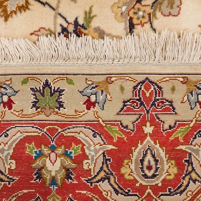 Lot 75 - A very fine Part silk Tabriz rug, north-west Persia