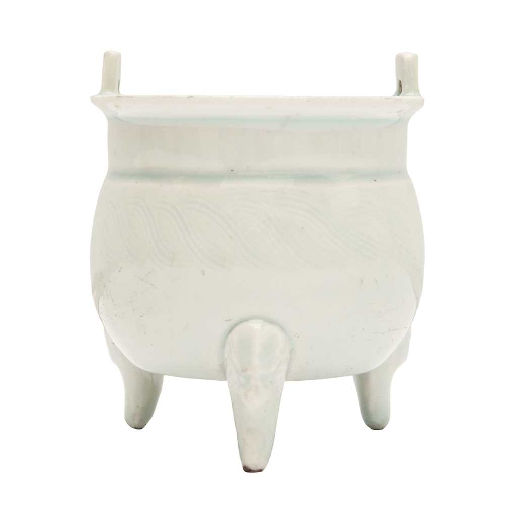 Lot 483 - A Chinese qingbai tripod censer, Southern Song dynasty