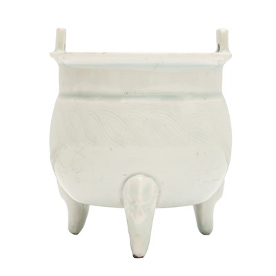 Lot 483 - A Chinese qingbai tripod censer, Southern Song dynasty