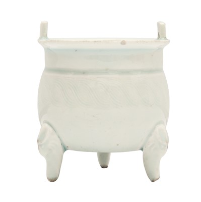 Lot 483 - A Chinese qingbai tripod censer, Southern Song dynasty