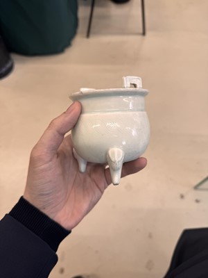 Lot 483 - A Chinese qingbai tripod censer, Southern Song dynasty