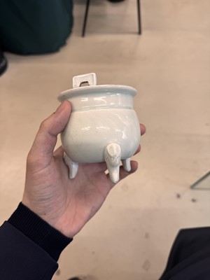 Lot 483 - A Chinese qingbai tripod censer, Southern Song dynasty