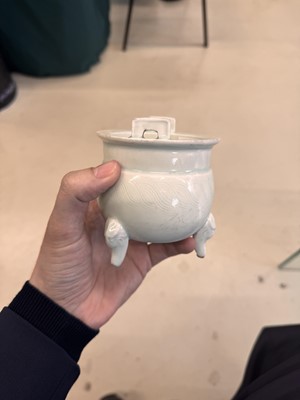 Lot 483 - A Chinese qingbai tripod censer, Southern Song dynasty