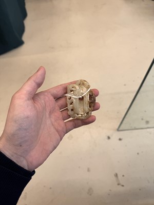 Lot 508 - A Chinese archaistic jade 'dragon' carving, 19th-20th century