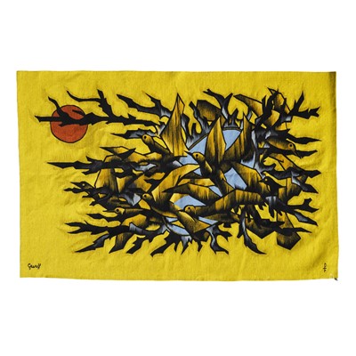 Lot 414 - Elie Grekoff (1914-1985) Pinton Freres Auberon tapestry. signe