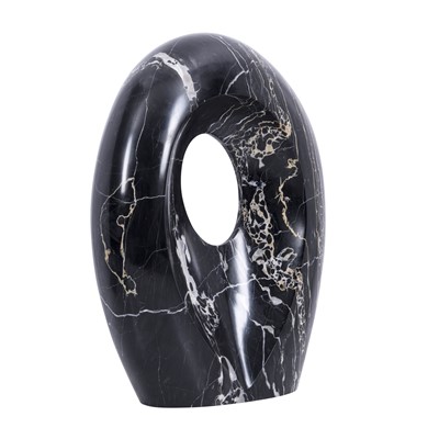 Lot 98 - A Nero Portoro marble abstract sculpture