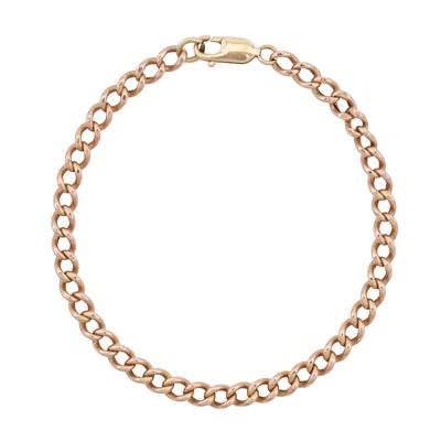 Lot 401 - A curb link bracelet