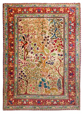 Lot 34 - An unusual fine north Persian rug