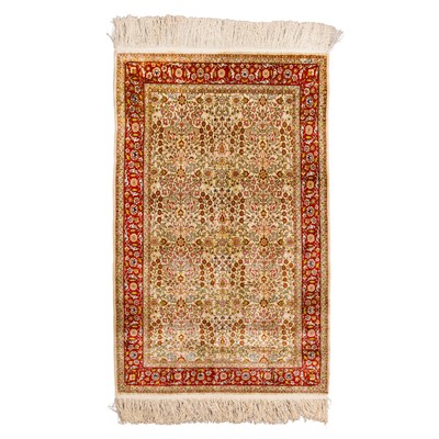 Lot 42 - An extremely fine, signed silk Hereke rug, Turkey