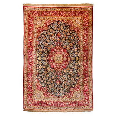 Lot 96 - A very fine silk Egyptian carpet