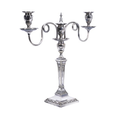Lot 35 - A silver plated candelabrum by Mappin, Webb & Co
