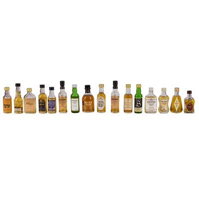 Lot 410 - Single Malt Miniature Collection - 16 Miniature bottles