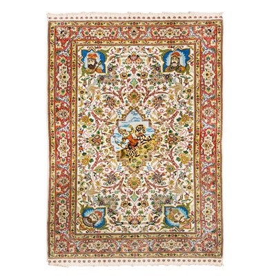 Lot 24 - A very fine Tabriz pictorial rug, north-west Persia