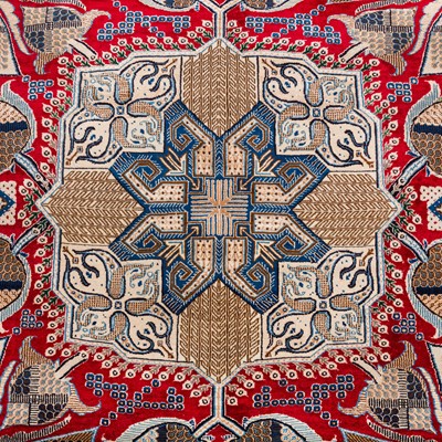Lot 83 - A very fine part silk Nain carpet, central Persia