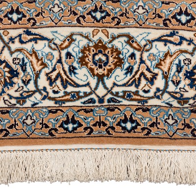 Lot 83 - A very fine part silk Nain carpet, central Persia