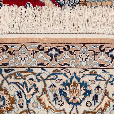 Lot 83 - A very fine part silk Nain carpet, central Persia