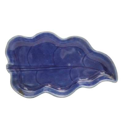 Lot 72 - A Chinese monochrome blue-glazed 'artemisia leaf' washer, Qing dynasty, 18th century