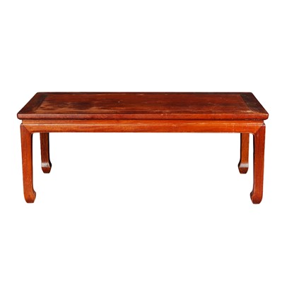 Lot 597 - A Chinese hardwood low table, 20th century