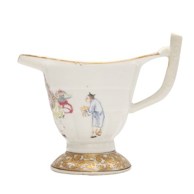 Lot 180 - A Chinese famille-rose helmet-shaped jug, Qing dynasty, 18th-19th century