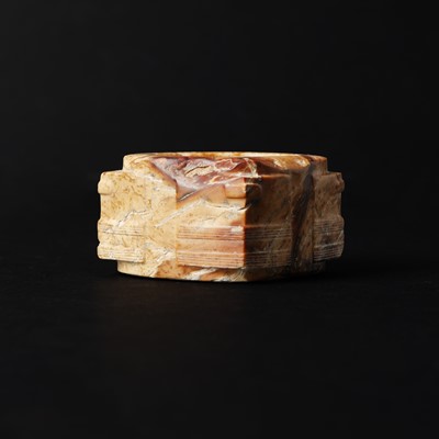 Lot 125 - A Chinese archaistic jade carving, cong, possibly Neolithic