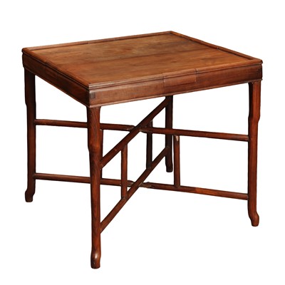 Lot 223 - A Chinese hardwood games table, Qing dynasty, 18th century