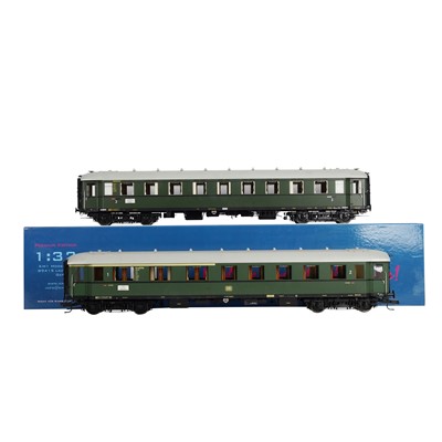 Lot 381 - Two hand built KM1 German Outline Gauge 1 Coach