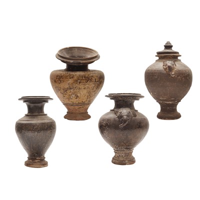 Lot 791 - A group of four Thai Swankhalok vases, 14th/16th century