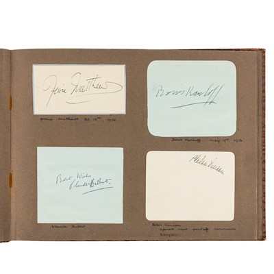 Lot 36 - Autograph Album.- Incl. Boris Karloff