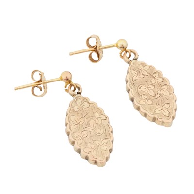 Lot 379 - A pair of pendent earrings