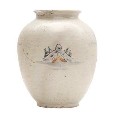 Lot 803 - A Korean underglaze-blue and copper-red vase, Joseon dynasty