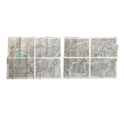 Lot 27 - Enlarged Alpine Club Map of the Swiss and Italian Alps, 1881