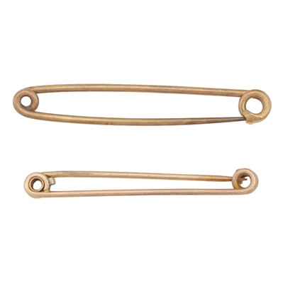 Lot 376 - Two safety pin brooches