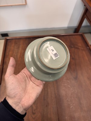Lot 87 - A Chinese celadon-glazed washer, Qing dynasty