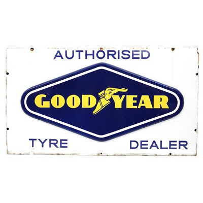 Lot 416 - A Goodyear Authorised Tyre Dealer rectangular enamel sign
