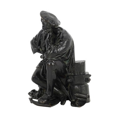 Lot 68 - A late 19th Century bronze figure of Christopher Columbus