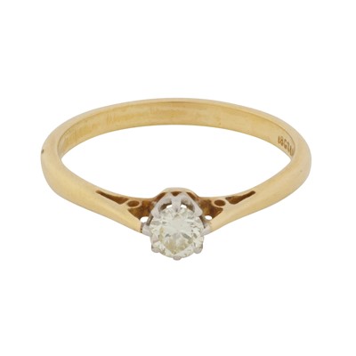 Lot 444 - A single stone diamond ring