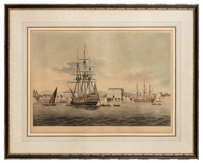 Lot 51 - Luny (Thomas) after, The Essex East Indiaman. Refitted and at Anchor in Bombay Harbour.