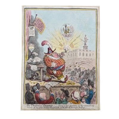 Lot 281 - Gillray (James) The Theatrical Bubble [with] Rowlandson (Thomas)