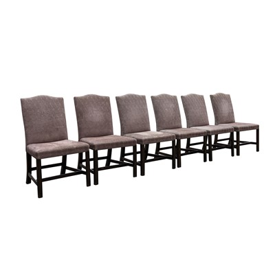 Lot 217 - A set of six eighteenth century style mahogany dining chairs